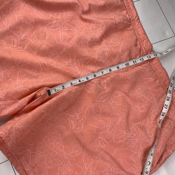 Vineyard Vines Shorts Mens XL Coral Orange Tropical Swim Trunks Lined Beach Pool - Picture 8 of 11